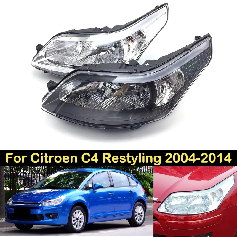 

Headlight For Citroen C4 Restyling 2004-2008 2009 2010-2014 Front bumper headlight headlamp Assembly head light head lamp