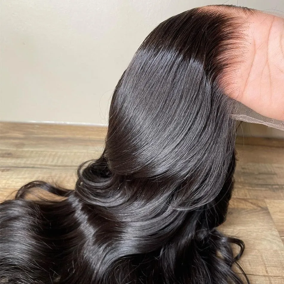 220% Dichte Body Wave Echthaar-Perücke HD Lace Frontal 13x4 13x6 Vorgezupftes Babyhaar Dicht Weich Natürlicher Haaransatz für Schwarze Frauen