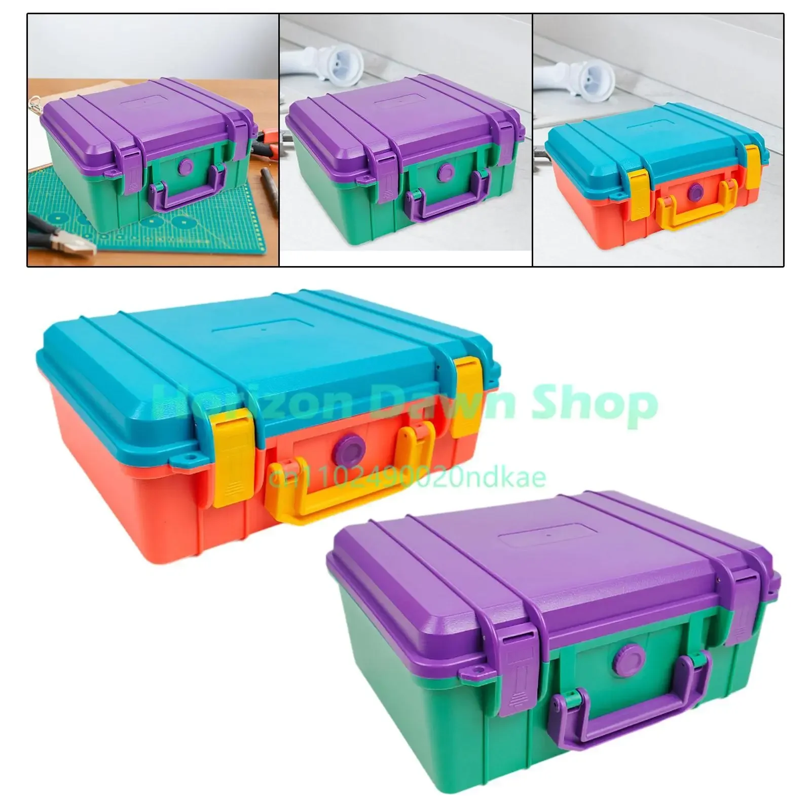 Hard Case Shockproof Lock Box Waterproof Tool Box Cameras Case for Equipment Protects Electronics Travel Repair Tool Outdoor