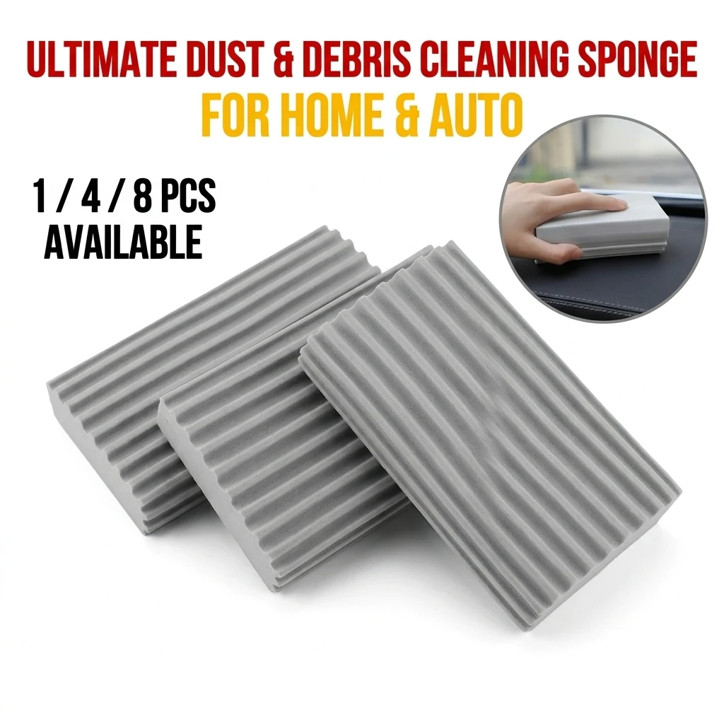 1/4/8pcs Dust Cleaning Sponges Pva Sponge Water Absorption Cleaning Sponge Household and Car Cleaning Sponges Friction Cotton