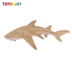 Toymany Simulation Lemon Shark Ocean Animal Model Toy Mini Figures Dolls Action Figurines Toys for Children Gift
