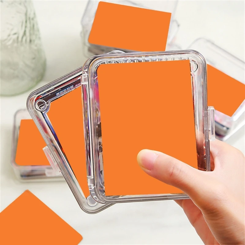 Convenients Clear Card Storage Box for Card Organization Playings Cards Storage Box Secure Closures for Easy Managements