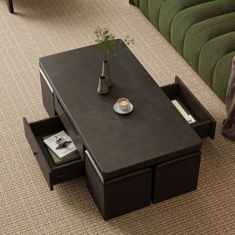 Multifunctional coffee table dining table dual-purpose small apartment lifting folding movable