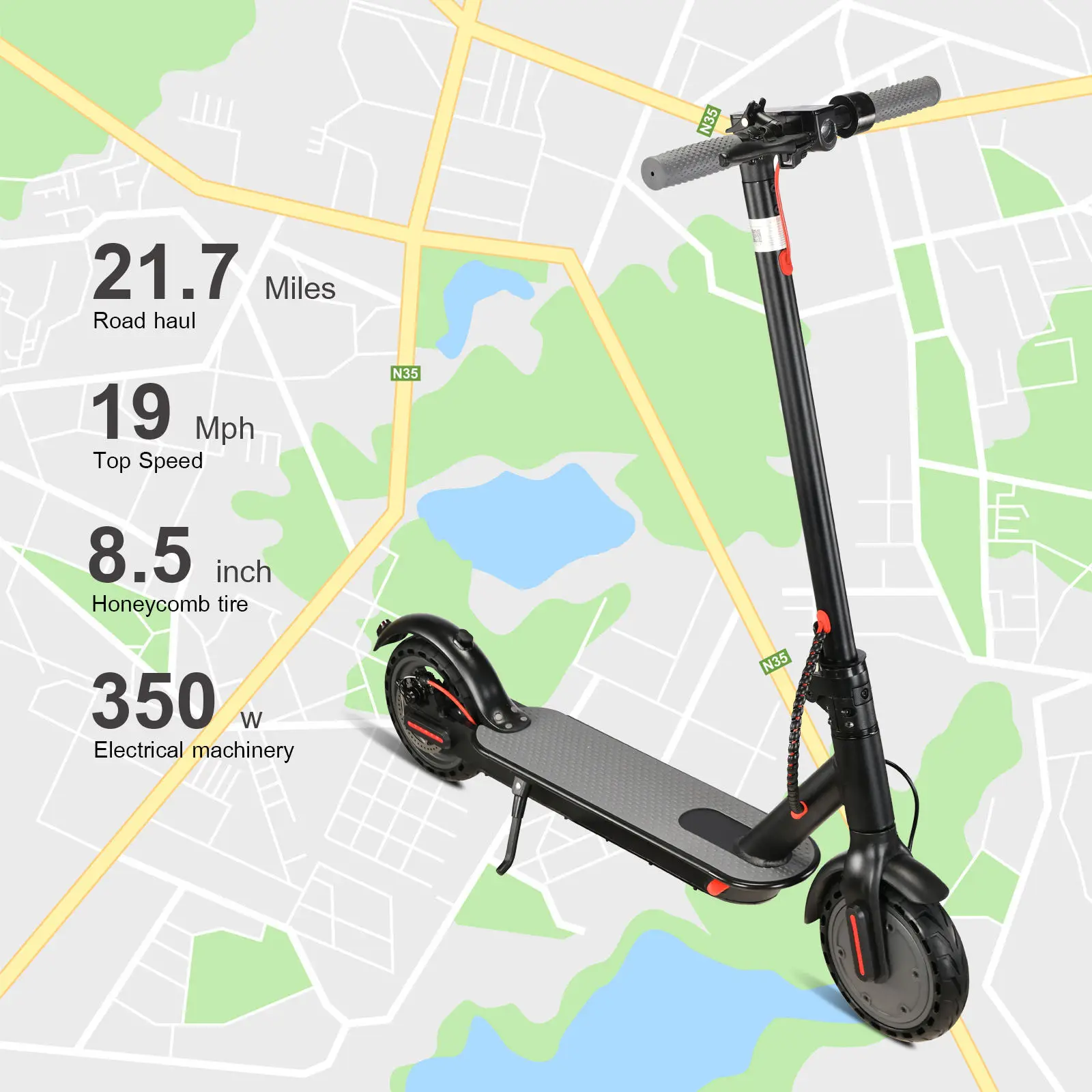 

Airo Top-Tier Self-Balancing Electric Scooter - 350W Mini Size, App-Controlled & Smart Foldable