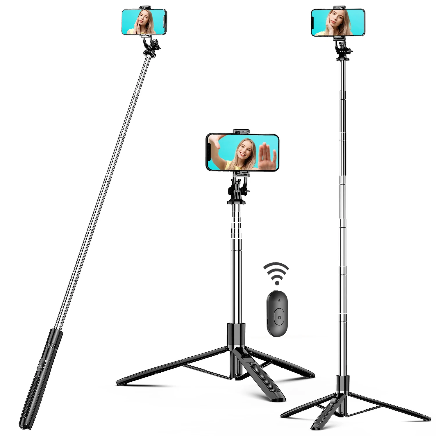 

SelfieshowQ05 1580mm Handheld Live Bluetooth Mini Tripod Selfie Stick Tripe Stabilizer Stand for Huawei Xiaomi iPhone Cell Phone