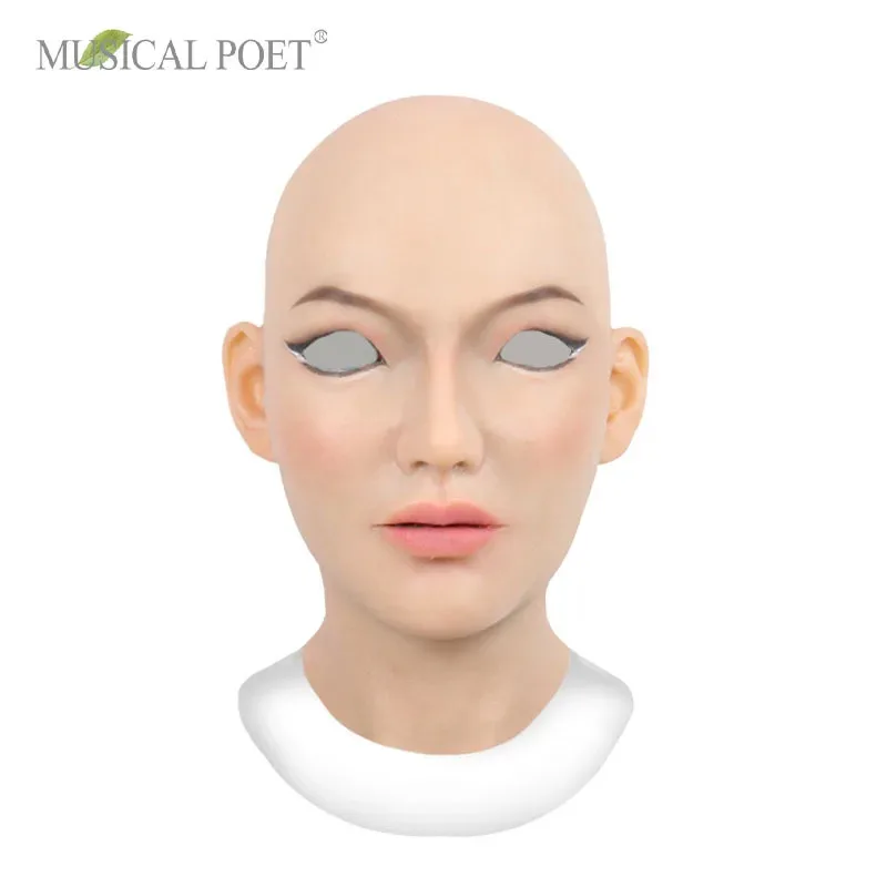 جديد الكبار كامل قناع الرأس أصلع أنثى شكل من سيليكون أغطية الرأس هالوين تأثيري اكسسوارات غطاء رأس أقنعة فتاة وهمية