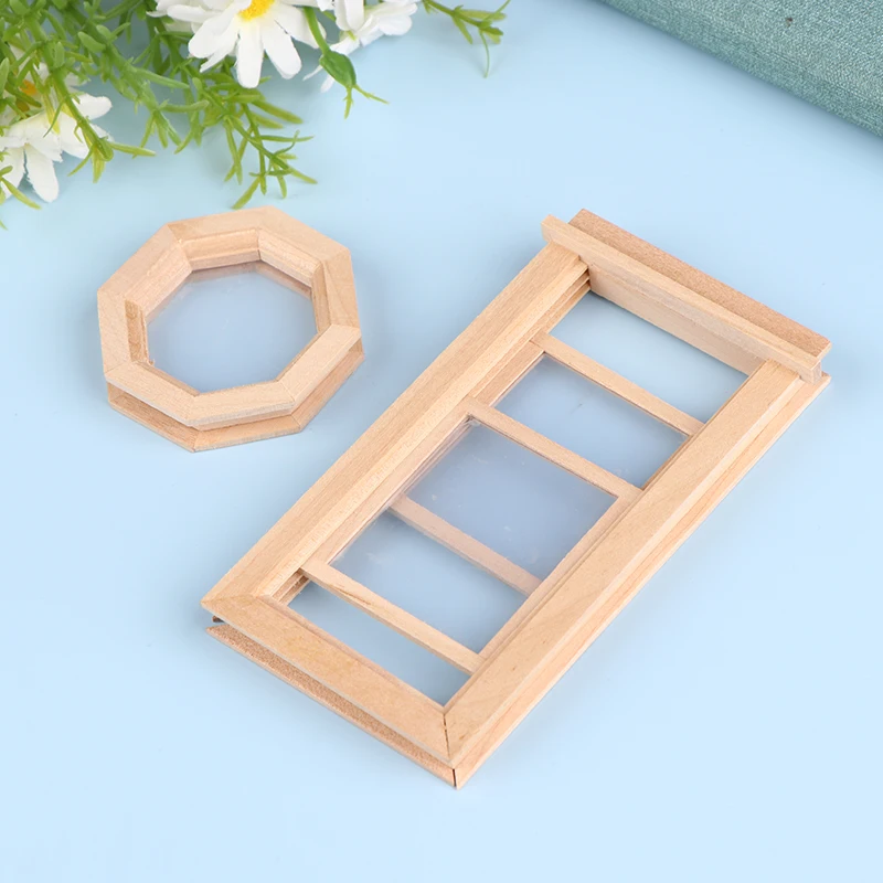 1/12 Dollhouse Square Window Star Anise Window Model Miniature Doll House Furniture Accessories