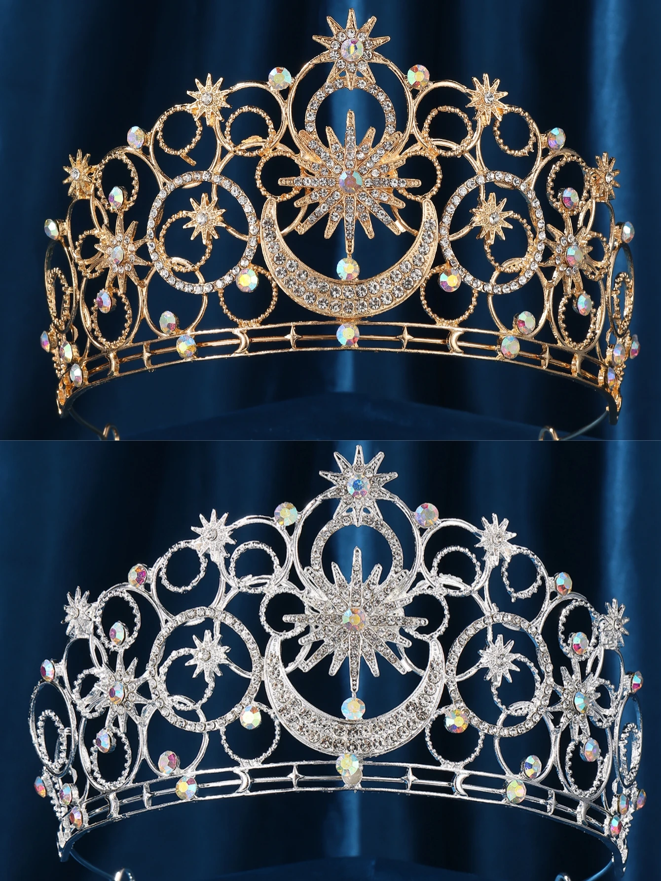 Blingbling Crystal Girl Headbands Proms Dress for Pageant Stage Shows Queen