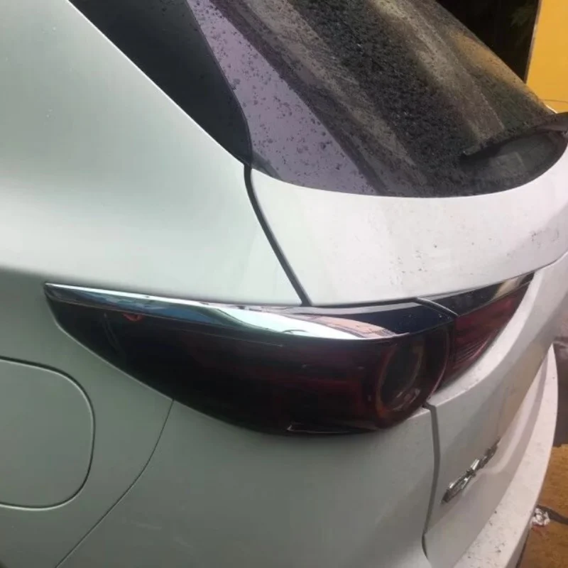 لمازدا CX5 CX-5 KF 2017 - 2021 ABS الجبهة العلوي مصباح الجفن غطاء شرائط الضوء الخلفي الحاجب الزخارف سيارة ملصق