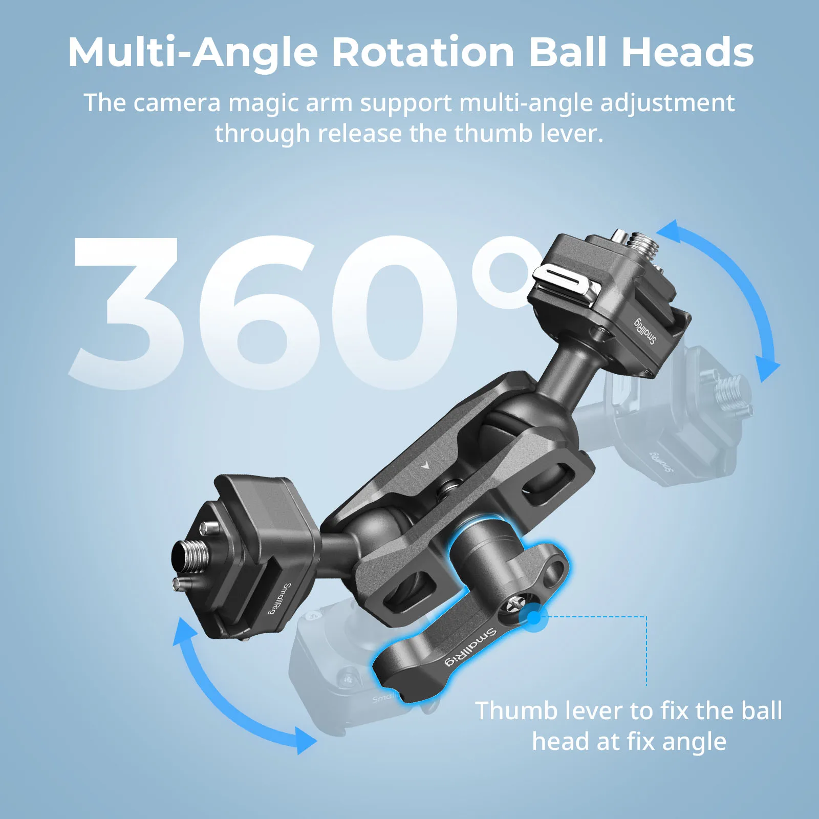 SmallRig HawkLock H21 Quick Release Magic Arm with Ball Head, for Camera Cages Monitors With Similar Locating Hole - 4488