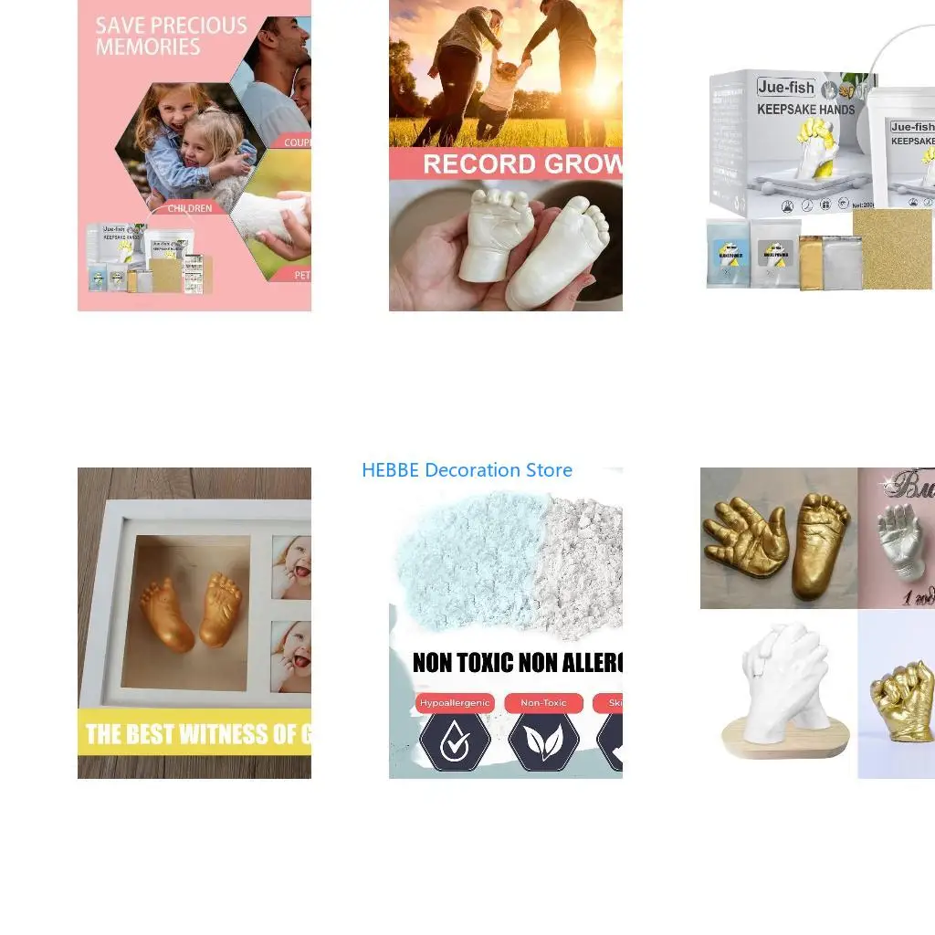 B0KC Hand Casting Kits Kid Adults Mother Father Cast Mould Set Accessory for Handmade Model Kits Present Accessories