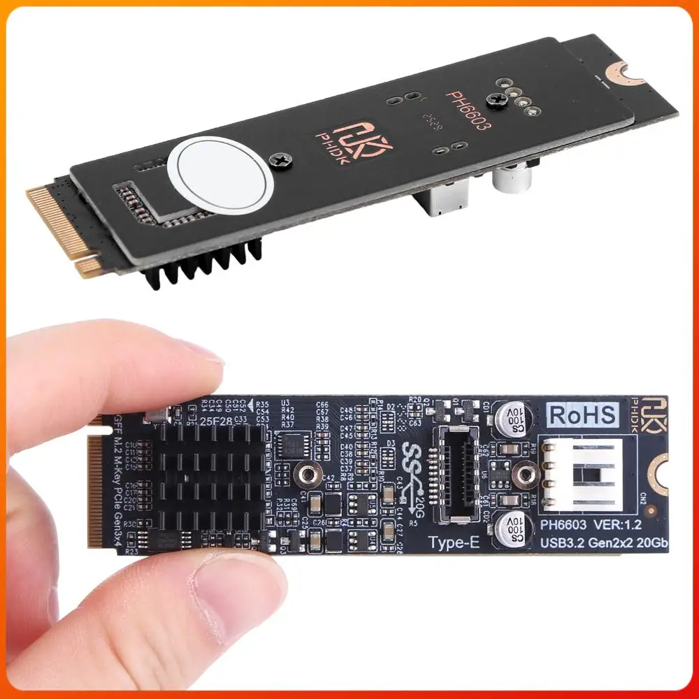 

Адаптер M.2 NVME MKEY на USB3.2, высокоскоростной, 20 Гбит/с, M2 M Key PCIe на USB3.2, карта расширения для передней панели, чипсет ASM3242