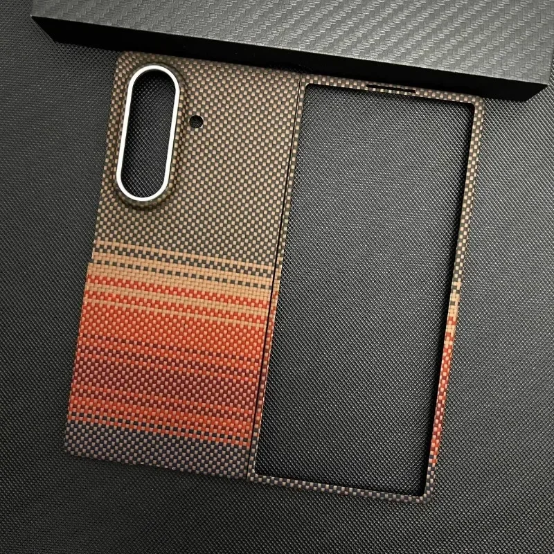 For Samsung Galaxy Z Fold 8 7 W26 Fold 8 Ultra For Magsafe Central Axis Cover Aramid Carbon Fiber Ultra thin Magnetic Hinge Case