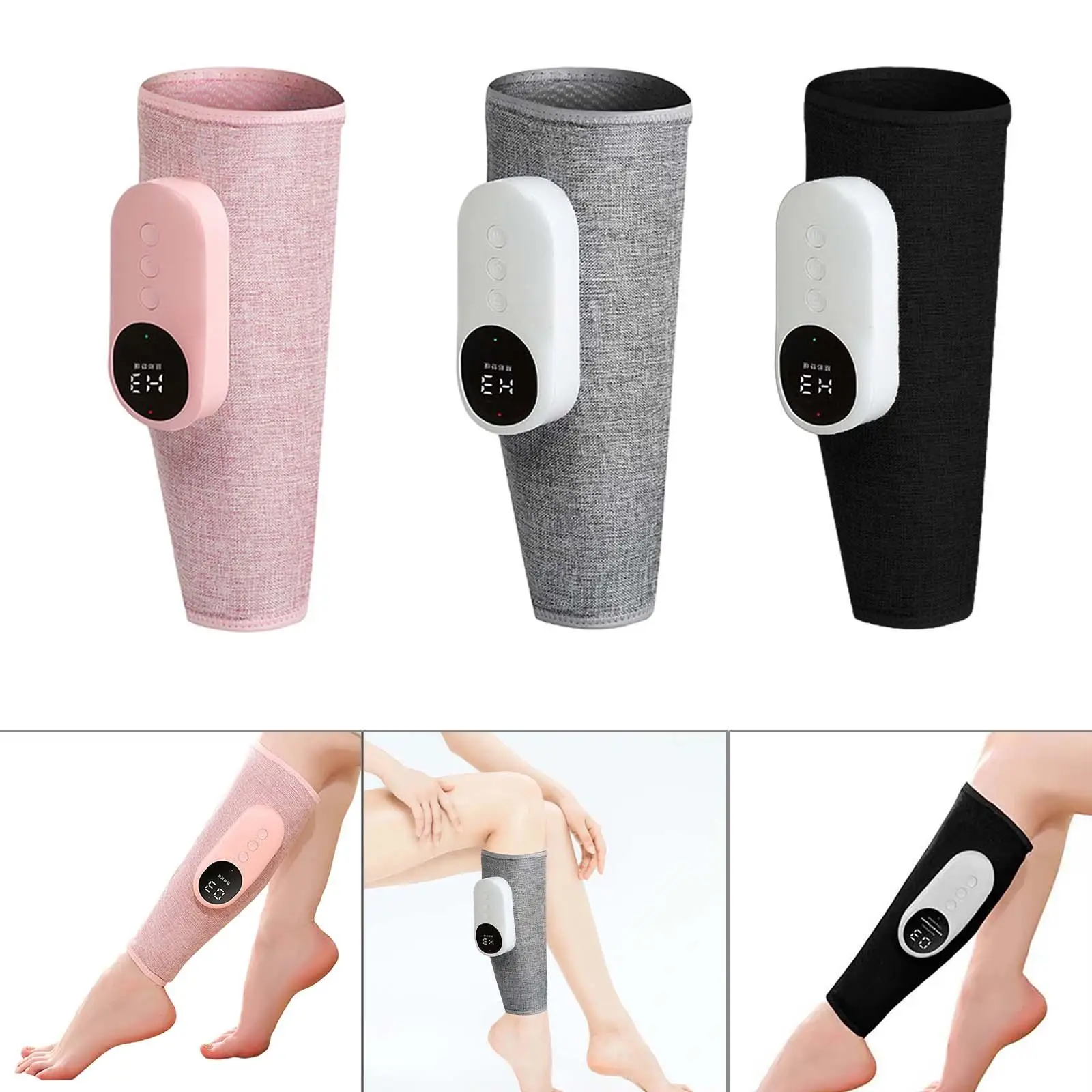 

Air Compression Leg Massager Three Intensity Levels Low Mid High for Men Women