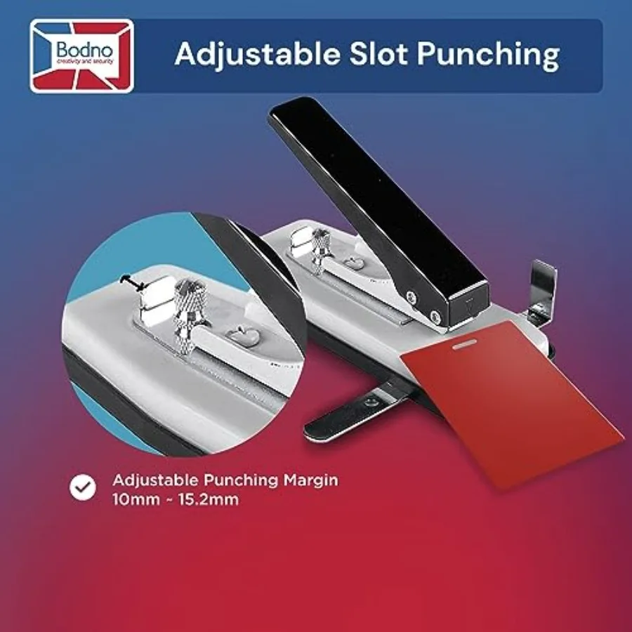 เครื่องเจาะรูบัตรแบบมือถือ สำหรับเจาะรูแบบกำหนดเองได้สะดวกในบัตร PVC และบัตรประชาชนทุกประเภท ใช้งานร่วมกับบัตร ID ได้หลากหลายรุ่น