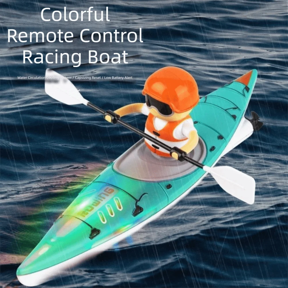 Water 2.4G Remote Control RC Boat Rechargeable Battery Rowing Paddling Speedboat Mini Size Light Speedboat Indoor Watercraft
