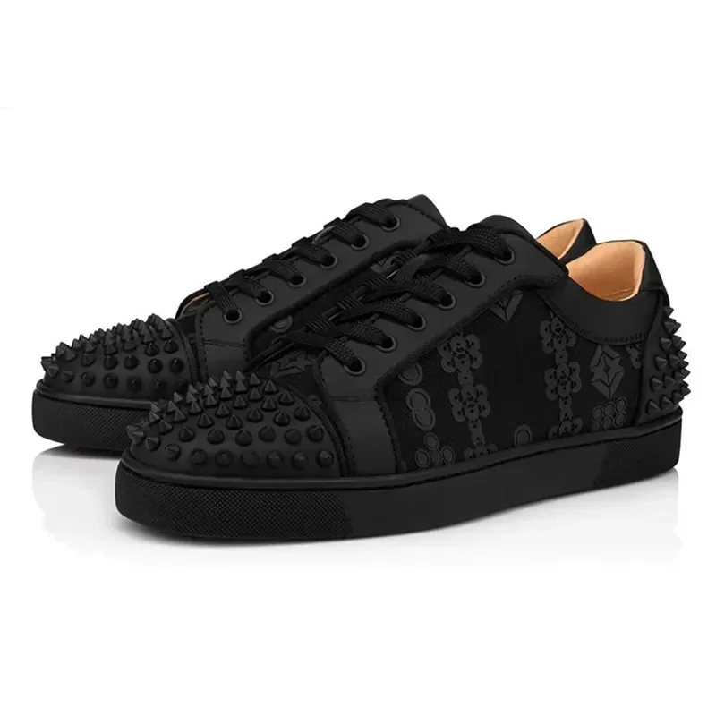 Luxe Designer Ademende Meerdere Modellen Rode Zool Klinknagels Schoenen Voor Heren Lage Top Flats Loafers Vrouwen Casual Board Merk Sneakers