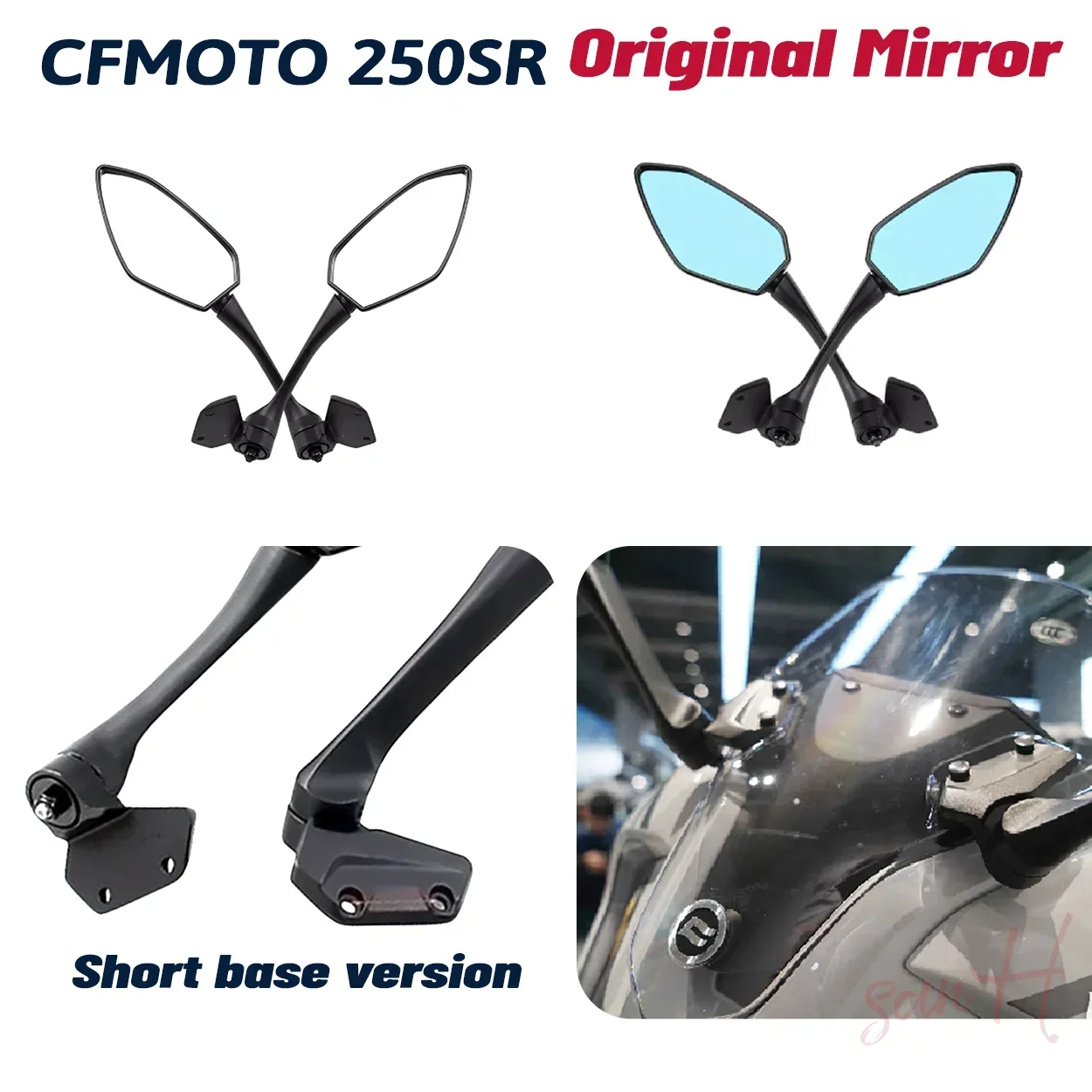 For CFMOTO Accessories  250SR 300SR  SR250 CF250-6 mirror  Motorcycle mirror