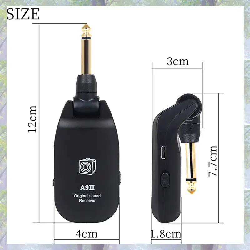 A9II Guitar Transmissor Receptor Sistema Amplificador Kit Recarregável Para Guitarra Elétrica Baixo