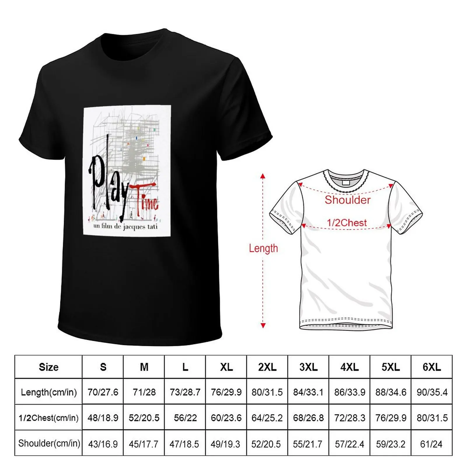 Playtime Jacques un film de Tati vintage T-Shirt Running Gym Short Sleeve Sports Tee