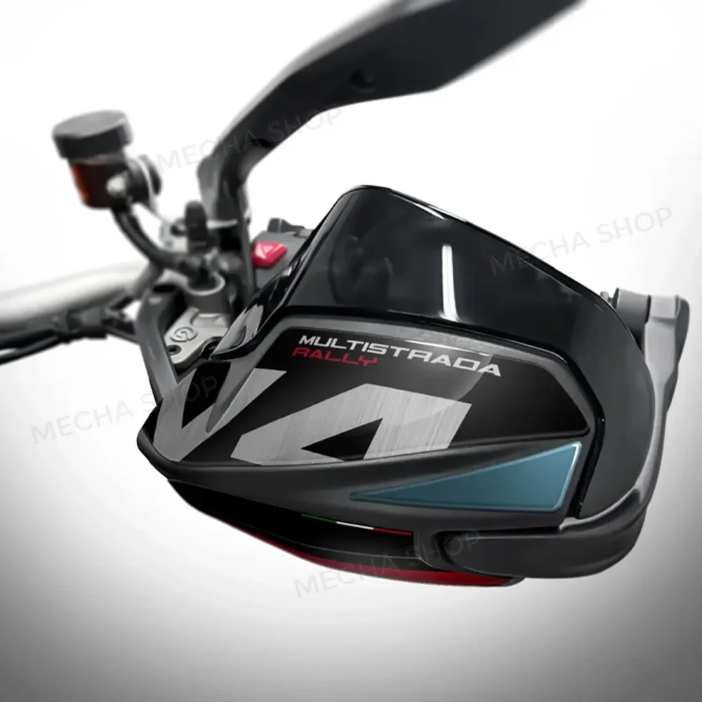 For Multistrada V4 Rally 2026 Hand Guard Shield Protection Decals Motorcycle Handguard Stickers