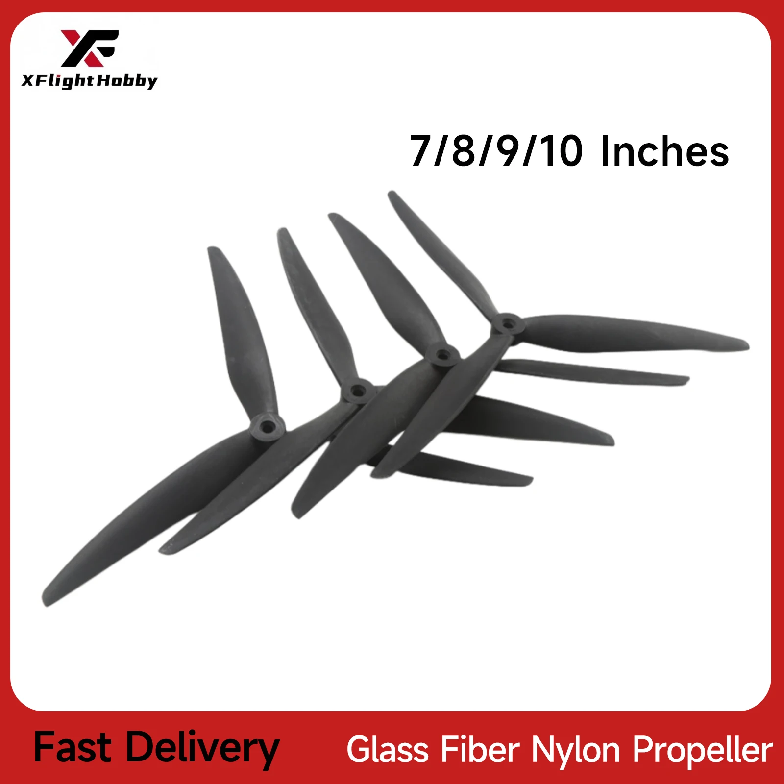 

XFlight Hobby 4 шт. 7/8/9/10 "3-лопастной пропеллер из стекловолокна и нейлона CW CCW Cinelifter Macro Quad Реквизит для LR8 RC FPV X-Class Drone