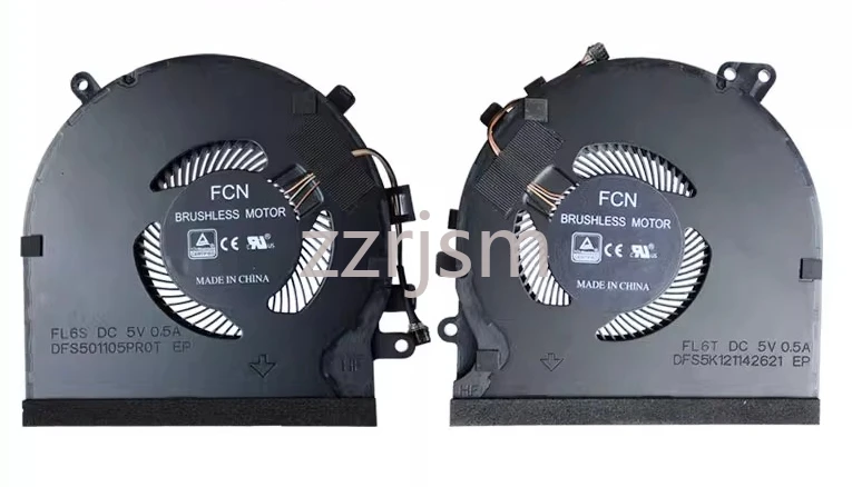 Laptop CPU Cooling Fans For Razer Blade 15 RZ09-0270 02705E76 RZ09 3009 E97 GPU Cooler Radiator Fan New DFS5K121142621 FLK7 FL6S