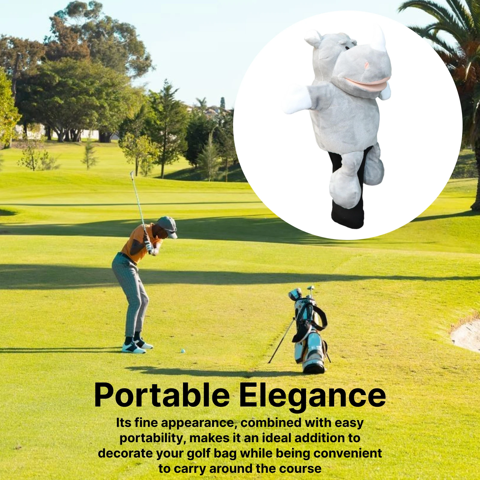 Plush Golf Wood Headcover, Golfer Equipment Novelty Golfer Gift, Women Men Protector Scratch Resistant Golf Club Head Cover