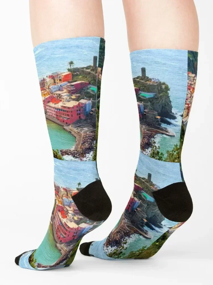 جوارب Cinque Terre جورب تسخين رياضي وترفيهي رياضي سعيد للرجال جوارب نسائية