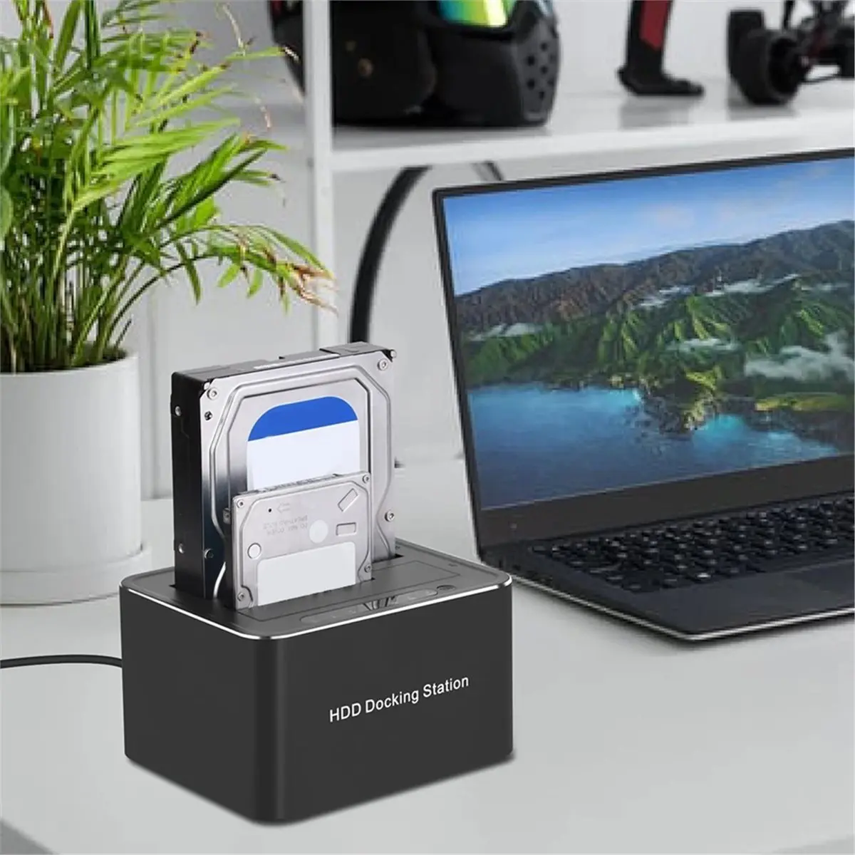 

Внешняя док-станция Digital Essentials USB3.0 с двумя отсеками для жестких дисков, 5 Гбит/с, для SSD/HDD 2.5/3.5 дюйма, быстрое клонирование, EU P