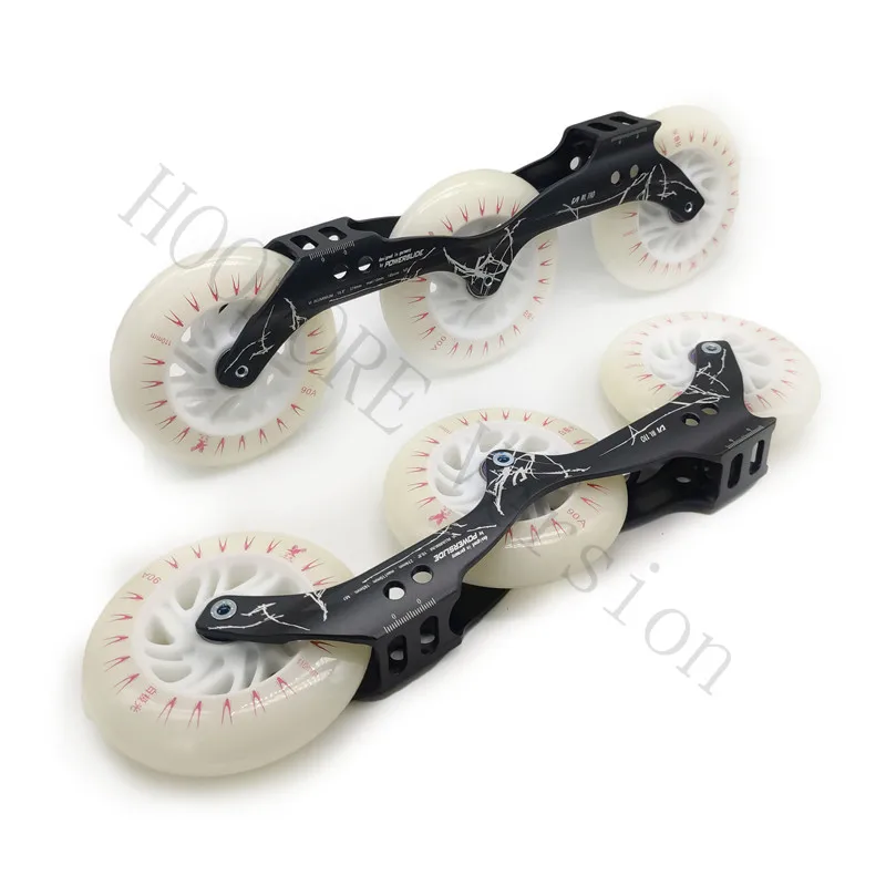 165 180 195mm Mount Distance 3 Wheels 110mm PS Virus Alloy CNC Inline Speed Skates Base Marathon Race Skating Frame 3X110mm