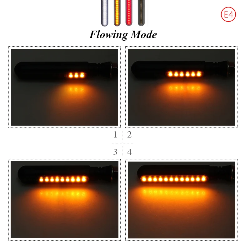Universal LED Motorcycle Turn Signal Lights Rear Lights Lamp M10 12V Waterproof Amber Flasher Indicator Blinker Moto Accessories image 4