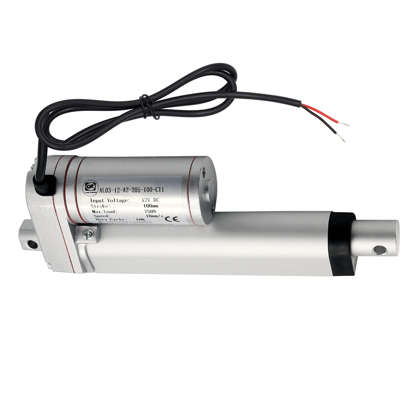 DC12V 750N Linear Actuator With Wired Control and EU Power Supply 10mm/s 50mm 100mm 150mm 200mm 250mm 300mm 350mm 400mm Stroke