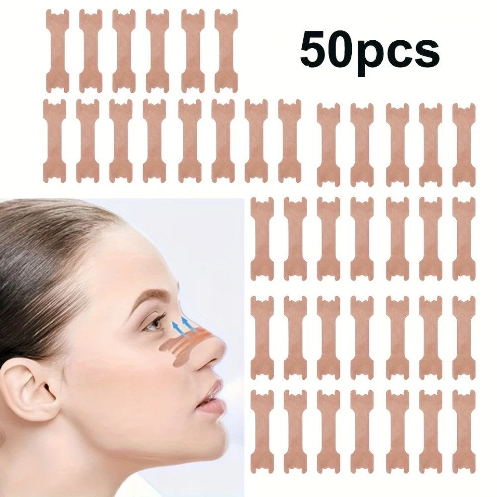 

50PCS anti-snoring nose patch, reusable, improve breathing, relieve nasal congestion, and snoring assists breathing smoother