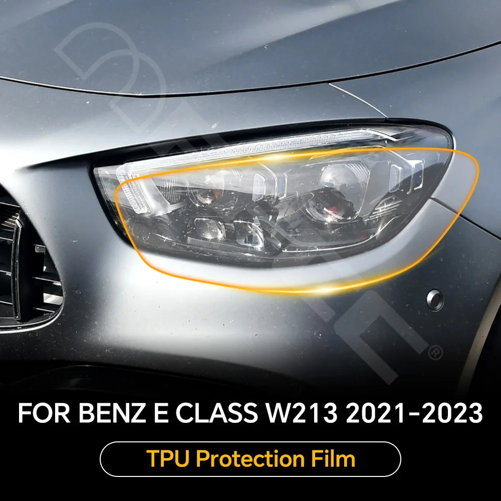 

Headlight Rearview Clear Bra For Mercedes Benz E Class W213 2021-2023 Pre-cut PPF TPU Protection Film Resistant Invisible Cover