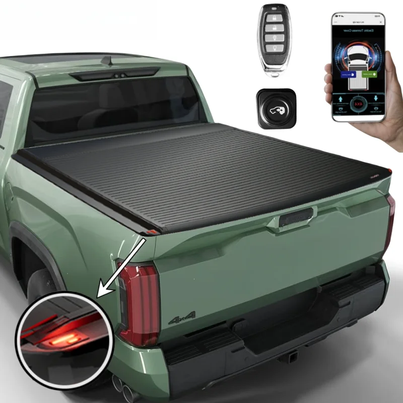 Low Profile Hard Retractable Roller Shutter Tonneau Cover, Exterior Styling Accessories, Pickup Truck Bed Modified Accessor