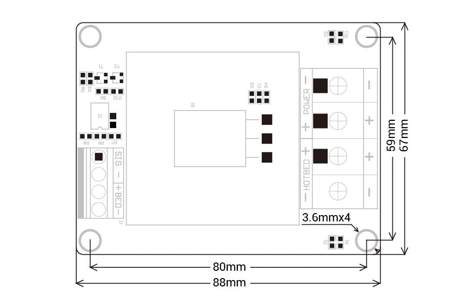 C 3D-Drucker Heizbett-Stromversorgungsmodul Hochstrom-SSR-KIT MOSFET Upgrade RAMPS 1.4 Reprap – Detail 20