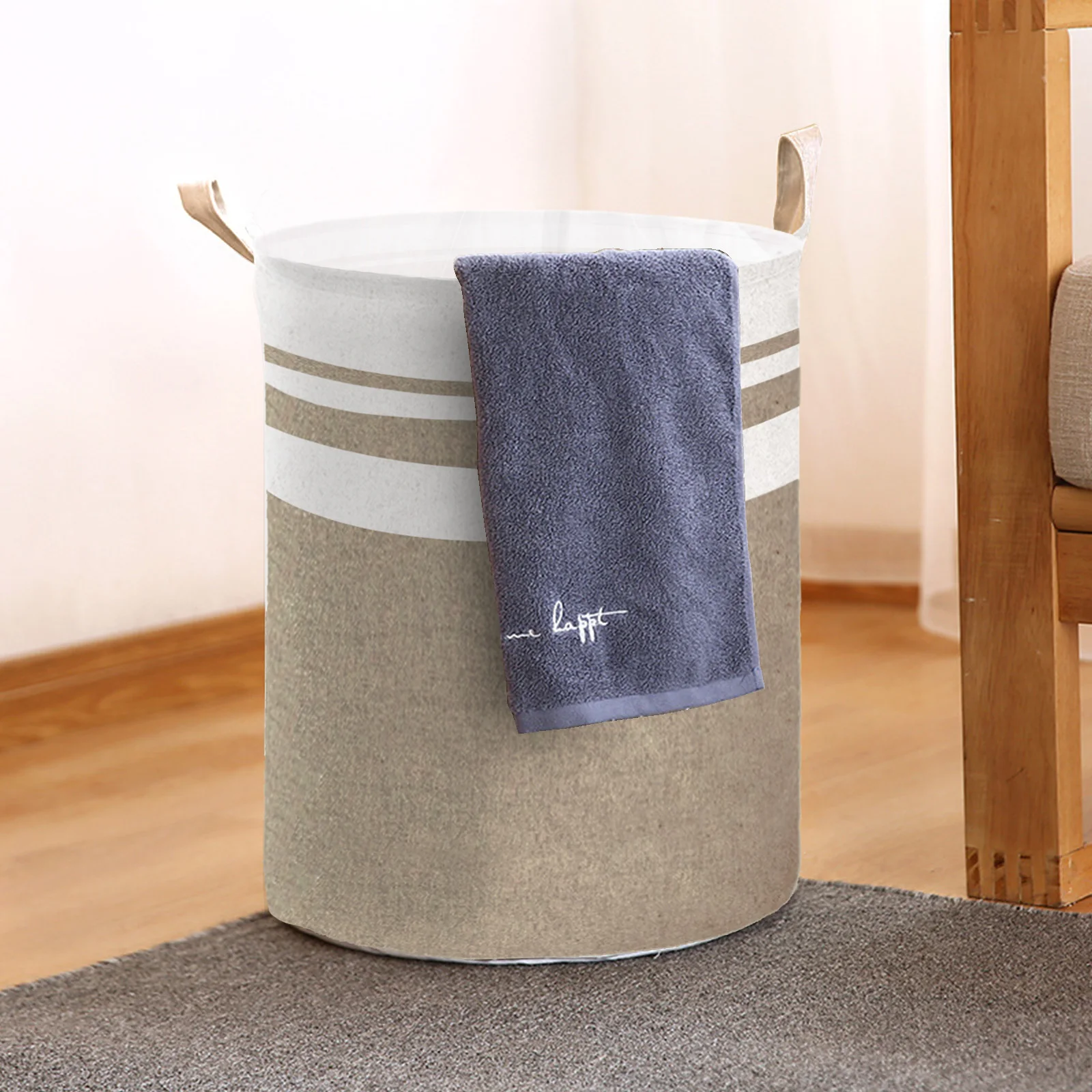 1/2PCS 75L18.49gal/40L10.56gal Large Capacity Foldable Storage Bucket, Dirty Clothes Basket, Storage Basket, 2 Handles