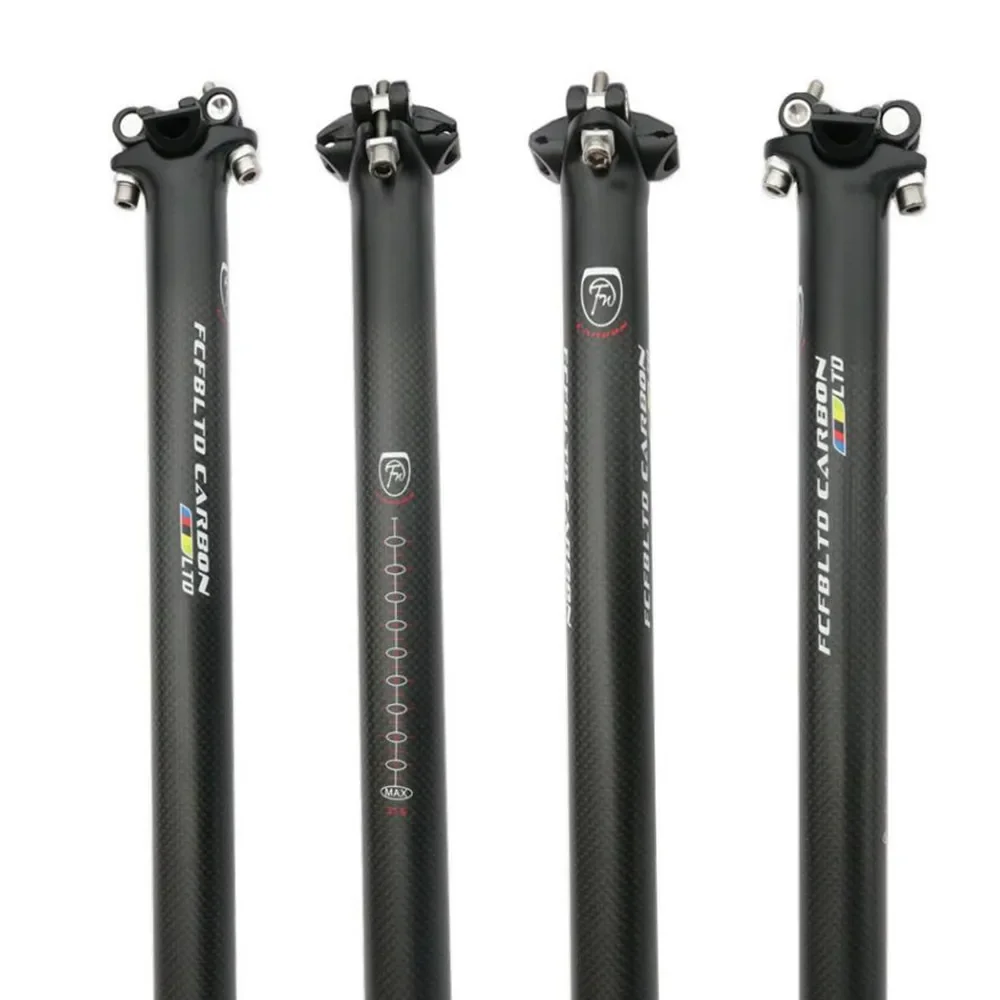 FCFB karbonowa sztyca podsiodłowa rowerowa sztyca podsiodłowa szosowa/Mtb rowerowa sztyca podsiodłowa 3k 27.2 30.8 31.6mm * 350 400mm rowerowa sztyca podsiodłowa części ramy roweru — zdjęcie 3