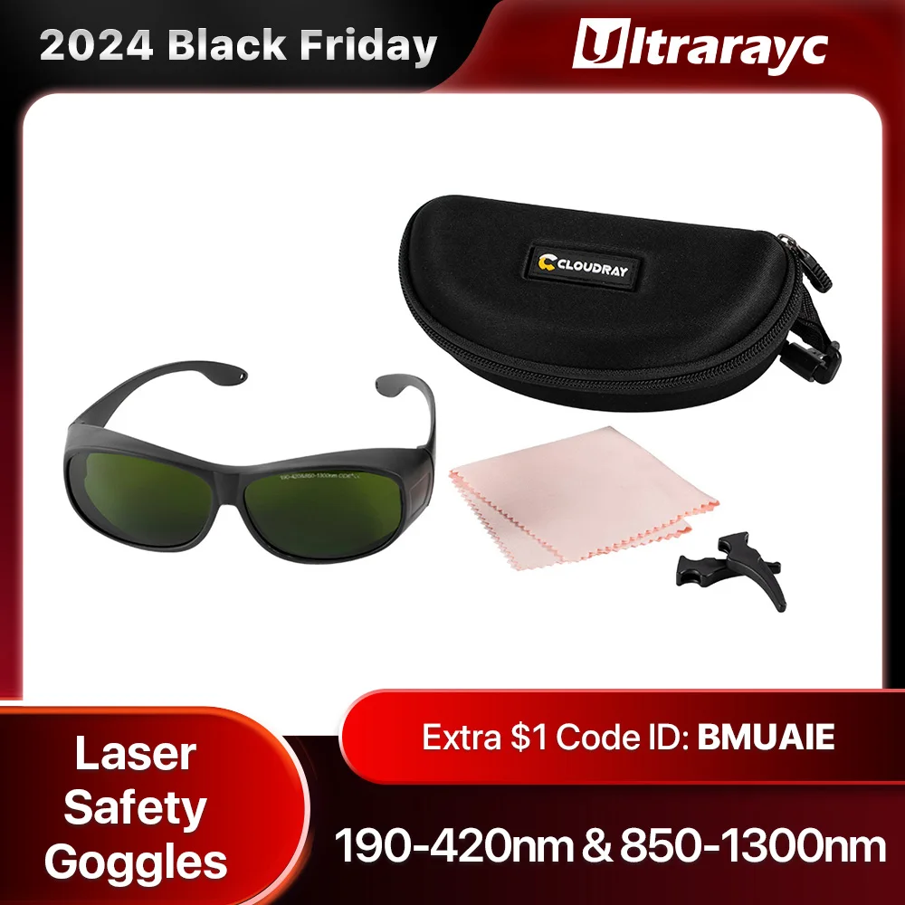 Ultrarayc 1064nm Laser Safety Goggles Protective Glasses Shield Protection Eyewear Style C 850nm-1300nm For YAG DPSS Fiber Laser