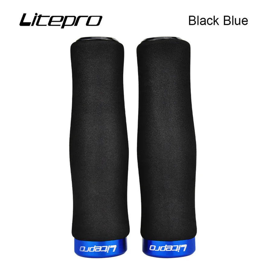 Litepro Ultra-light Single Side Locking Sponge Handgrip MTB Mountain Bike Folding Bicycle Handle Grips Handlebar 74g