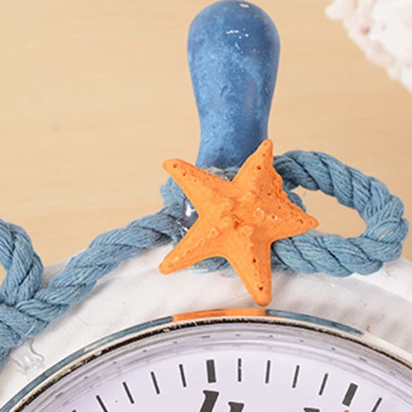 Maritime Decorative Time Clock Kid Timer Nautical Beach Wheel Wall Clock Household Supplies Watch Clock for Kids
