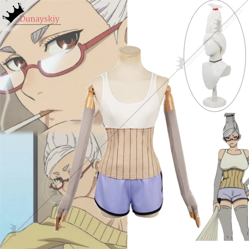 Anime Dandadan Seiko Ayase Cosplay Costume DAN DA DAN Stripe Top Short Uniform Wig Woman Sexy Cute Carnival Halloween Customized