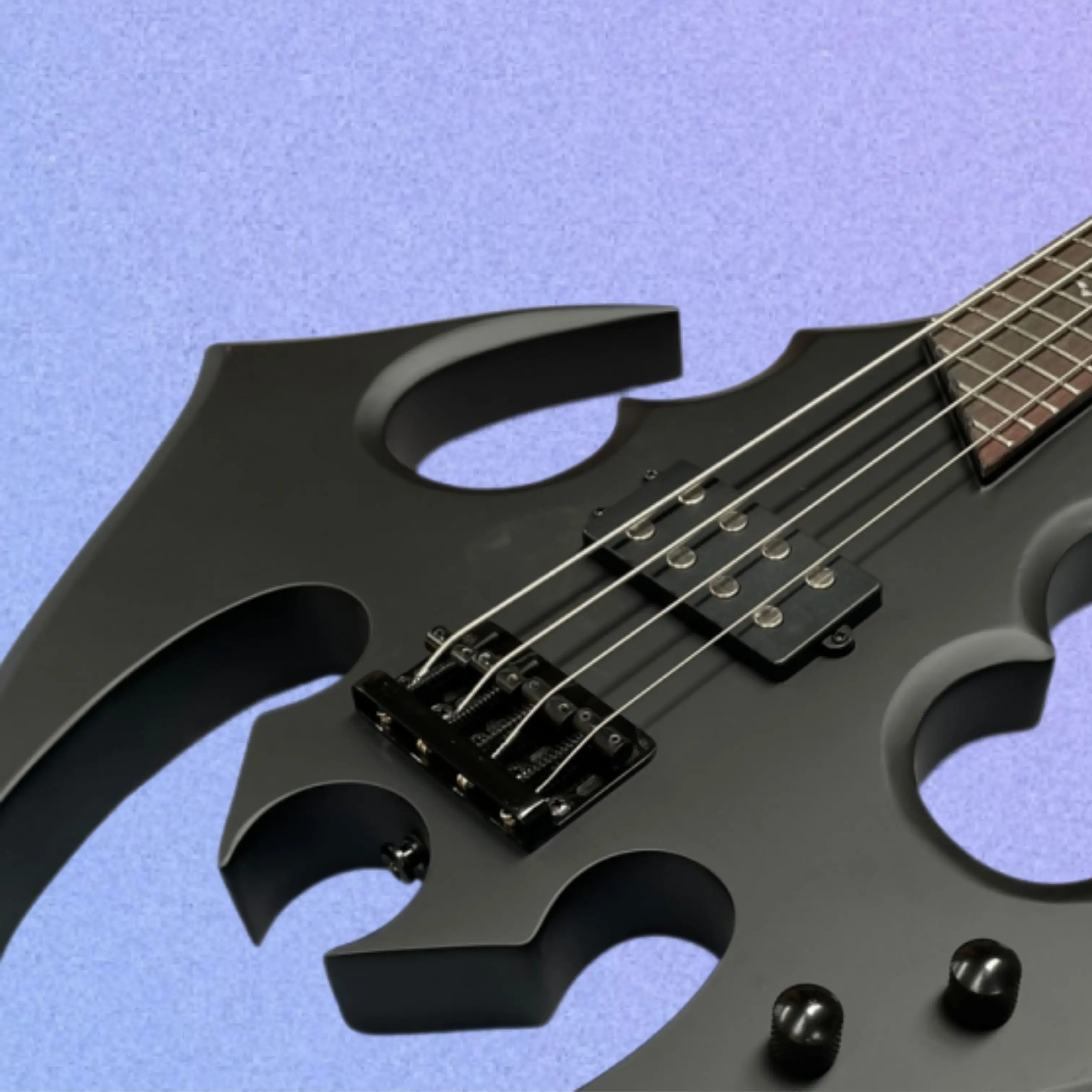 Matte Black 4-string Electric Bass Guitar with Mahogany Body, 27-Fret Rosewood Fingerboard Guitars,  Dual Coil Pickups Guitarra
