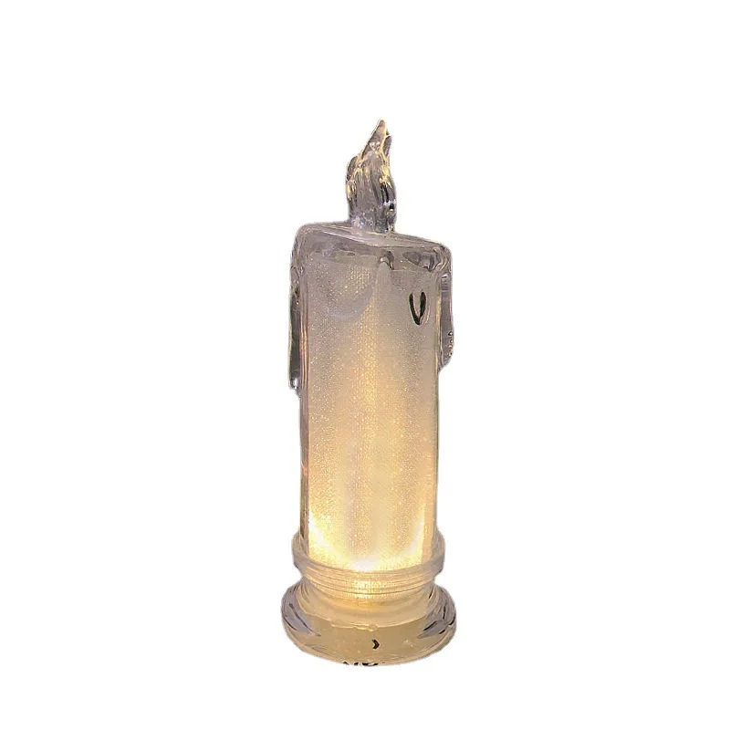 Ins – bougie romantique scintillante, veilleuse décorative en forme de cœur pour fille, ornement, dortoir, chambre à coucher, lumière d'ambiance