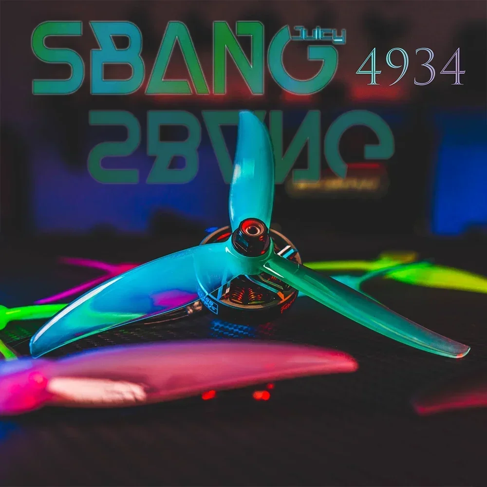 16Pairs(16CW+CCW) Gemfan SBANG - 4934 4.9X3.4X3 3-Blade Propeller CW CCW