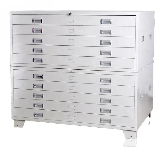 

Paper Drawing Flat File Cabinet Horizontal Plan Map File Steel Storage Cabinet Metal Material