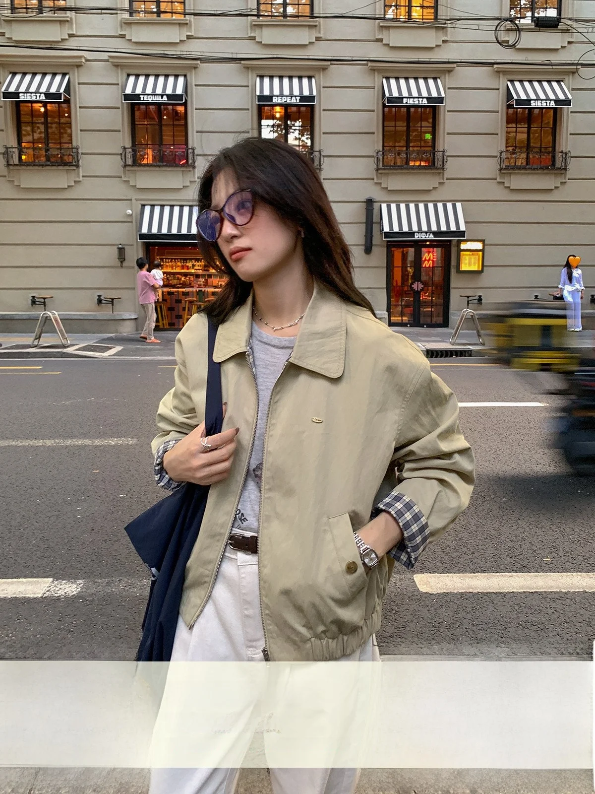 

Sisilyon Retro Plaid Jaet Women's ort Coat Autumn Warm Cotton Nylon Straight Cut Sle Button Zipper ket Design irt