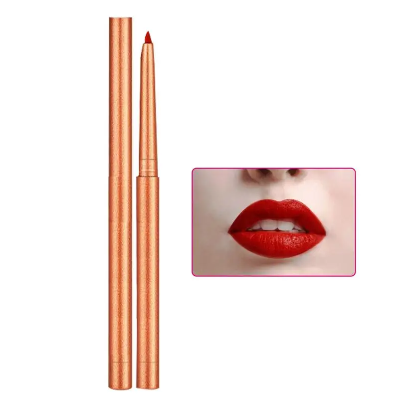 6 Kleuren Lip Potloden Bruine Matte Lipliners Potlood Hydraterende Intrekbare Lip Potloden Met Ingebouwde Puntenslijper Lipliner Make-Up