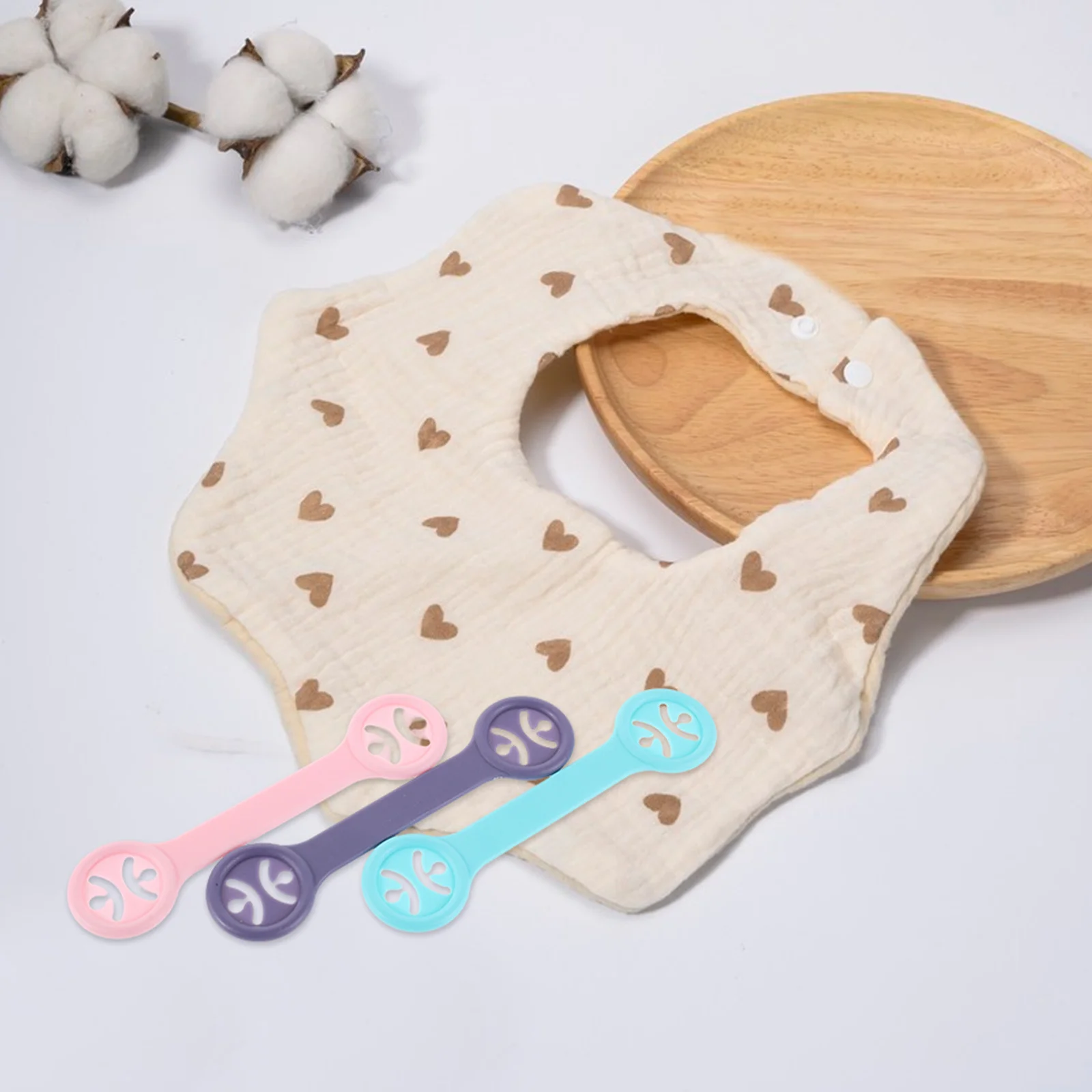 

6Pcs Baby Bib Clips Adjustable Secure Fasteners for Newborns Infants Mealtime Feeding Drool Purees Solids Snacks Travel Home Use
